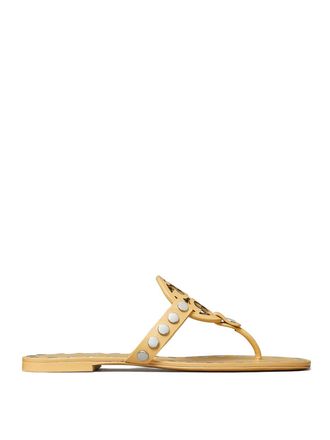Tory Burch Studded Miller Leather Flat Sandals
