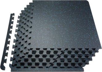 OEM Alfombrillas De Gimnasio De 610 X 610 X 14 Mm, 12 Baldosas De Goma Con Espuma Eva Con Una Cobertura De 4,5 M&sup2; Y Dise&ntilde;o De Rompecabezas Entrelazado Par