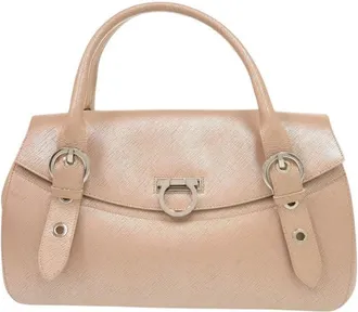 Ferragamo Pre-owned Ferragamo Metallic Calfskin Gancini Handbag Ladies PMAUS0MALPEF8NKR