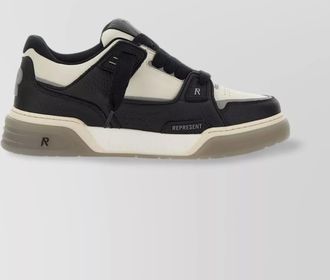 Represent calf leather low-top sneakers