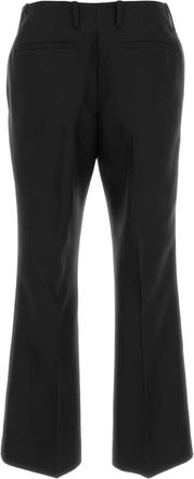 Dries Van Noten Womens Paloma Trousers Black Wool Silk