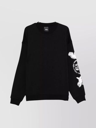 Yohji Yamamoto printed crew neck sweater