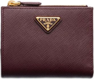 Prada Portafoglio piccolo in pelle Saffiano - Rosso
