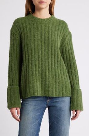 Rag & Bone Stassi Rib Alpaca & Wool & Blend Sweater in Green at Nordstrom Rack, Size Xx-Small