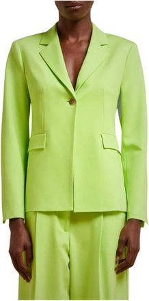 Liviana Conti Milano Blazer met enkele knoop - Dames - Blazers - Groen - M - Jassen
