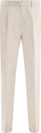 Brunello Cucinelli Off White Pleated Pants