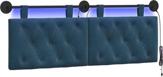 vidaXL Cabecero Colgante Azul Terciopelo Vidaxl