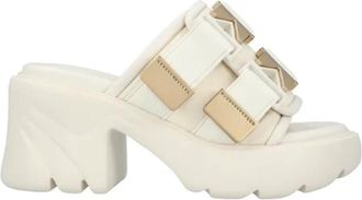 Bottega Veneta Leather mules - Dames - Muiltjes - Wit - 40 EU - Schoenen