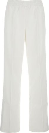 Gucci White Pants With Elastic Drawstring Waist In Tech Fabric Woman