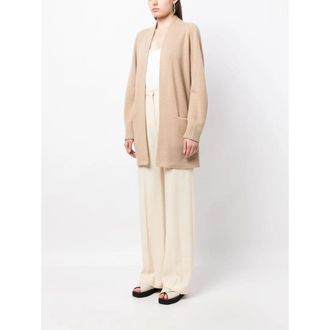 Vince Cashmere Knit Cardigan Coat - Beige