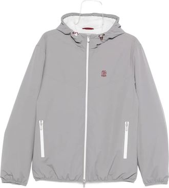 Brunello Cucinelli Giacca con zip - Grigio