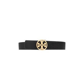 Tory Burch Miller Reversible Riem - Dames - Riemen - Zwart - XL - Leer - Accessoires