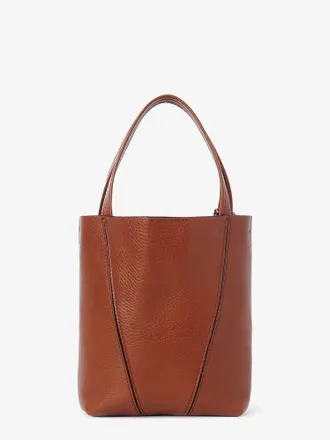 Chlo&eacute; Womens Leather Crossbody Bag Spin Brown Shoulder