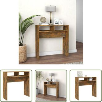 vidaXL Tavolino in legno multistrato - Tavolino Consolle Rovere Fumo 78x30x80 cm in Legno Multistrato