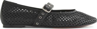 Madewell The Remy Perforated Mary Jane Flat in True Black at Nordstrom, Size 8.5
