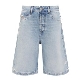 Diesel De-Sire Shorts - Dames - Denim shorts - Blauw - W28 - Katoen - Korte Broeken