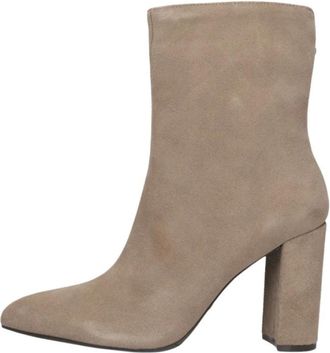 Mexx Vida Indy Enkellaars - Dames - Schoenen - Beige - Maat: 41 EU Su&egrave;de