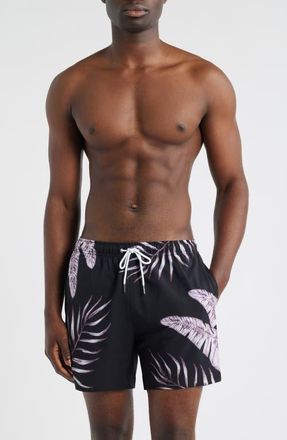 MAVRANS Jungle Swim Trunks in Black at Nordstrom, Size Xx-Large