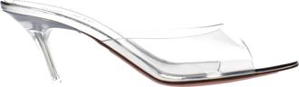 Amina Muaddi Transparent Pvc Stiletto Heel Womens Sandals
