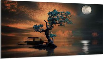 OEM Placa De Protecci&oacute;n De Estufa De Vidrio 90x52 &Aacute;rbol