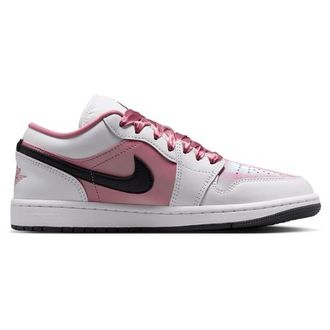 Nike Jordan Womens AJ 1 Low SE - Shoes Black/White/Desert Berry Size 12.0