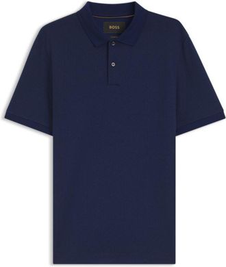 BOSS Regular-fit polo shirt in cotton-silk jacquard