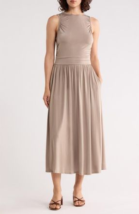 West K Ruched Midi Dress in Taupe at Nordstrom Rack, Size X-Small