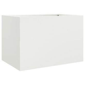 vidaXL Jardinera Acero Blanco 62x47x46 Cm Vidaxl