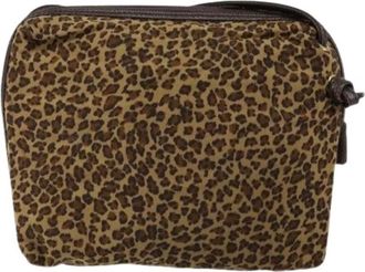 Bottega Veneta Pre-owned Cross Body Bags, female, Brown, Size: ONE SIZE Pre-owned Nylon Shoulder Bag