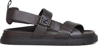 Fendi Flat Sandals, male, Brown, Size: 12 US Chunky Sandals