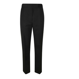 Prada Compact Gabardine Broek - Dames - Broeken - Zwart - Maat: XS Gabardine