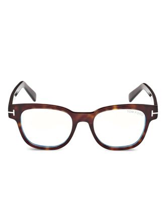 Tom Ford Eyewear square-frame glasses - men - Acetate - 50 - Brown
