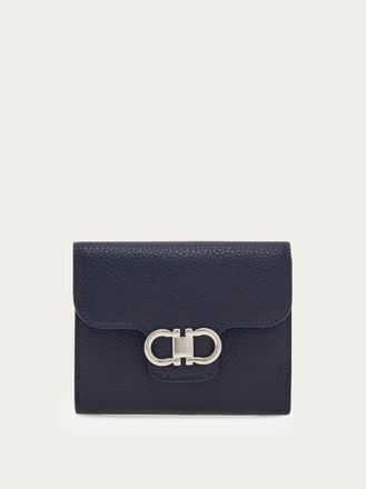 Ferragamo Women Gancini compact wallet Blue