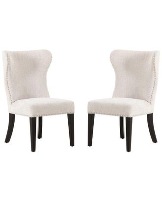 Pasargad Home Elara Design Upholstered 2Pc Dining Chair Set