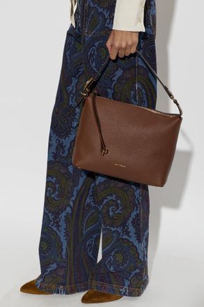 Etro Hobo Medium Leather Bag, Womens, Brown