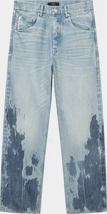Purple Men & apos;s Blowout Bleached Wide-Leg Jeans