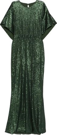 Norma Kamali Abito lungo con paillettes - Verde