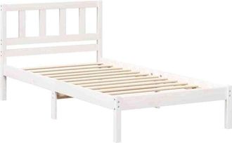 vidaXL Estructura De Cama Blanco 90 X 190 Cm Madera Maciza De Pino Vidaxl