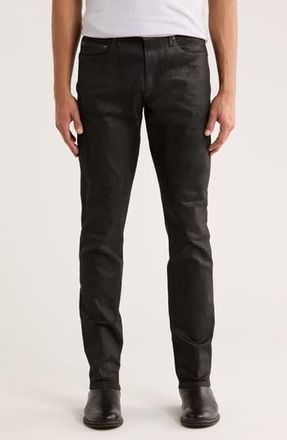 John Varvatos Coated Slim Fit Jeans in Black at Nordstrom Rack, Size 34