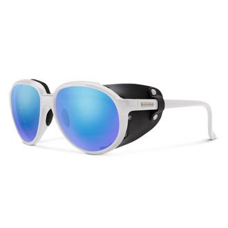 Suncloud Glacier Active Sunglasses - White | Polar Blue Mirror