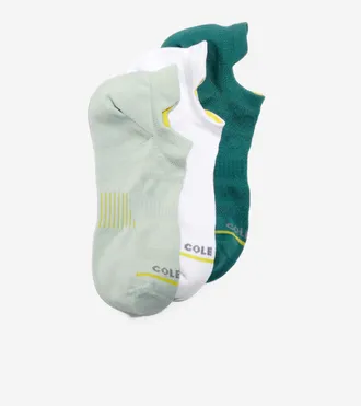 Cole Haan Mens 3-Pair Baselayer Lowcut Socks - Green