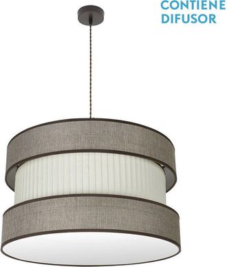 Fabrilamp Colgante Marron modelo Home 3luces marron-beis Fabrilamp