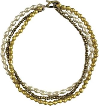 Twine & Twig Womens Metal Choker Necklace In Red Drum Fish