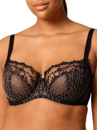 Gossard Womens Lacage Balconette Bra - Black polyamide - Size 36FF