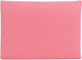 Herm&egrave;s Rose Azalee Epsom Leather Coin Purse/Coin Case (Pre-Owned)