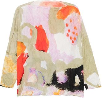 Daniela Gregis Womens Printed Cotton Blouse
