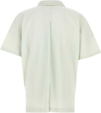 Homme Pliss&eacute; Issey Miyake Mens Colors Shirt Green Polyester