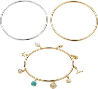 Argento Vivo Sea Life Set of 3 Bangles in Two Tone at Nordstrom