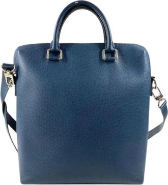 Louis Vuitton Pre-owned Vintage Taiga Schoudertas - unisex - Vintage Handtas - Blauw - ONE Size - Leer - Vintage