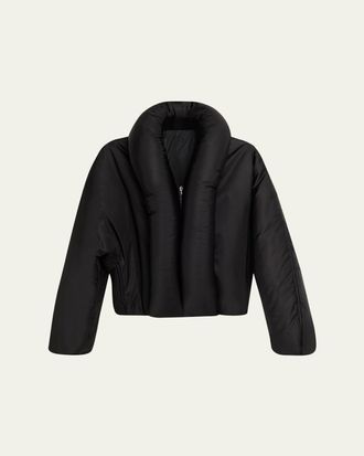 Alaia Taffeta Padded Bomber Jacket